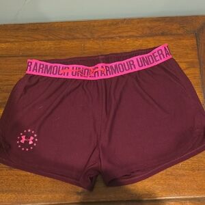 Under Armour Women's Burgundy Athletic Shorts